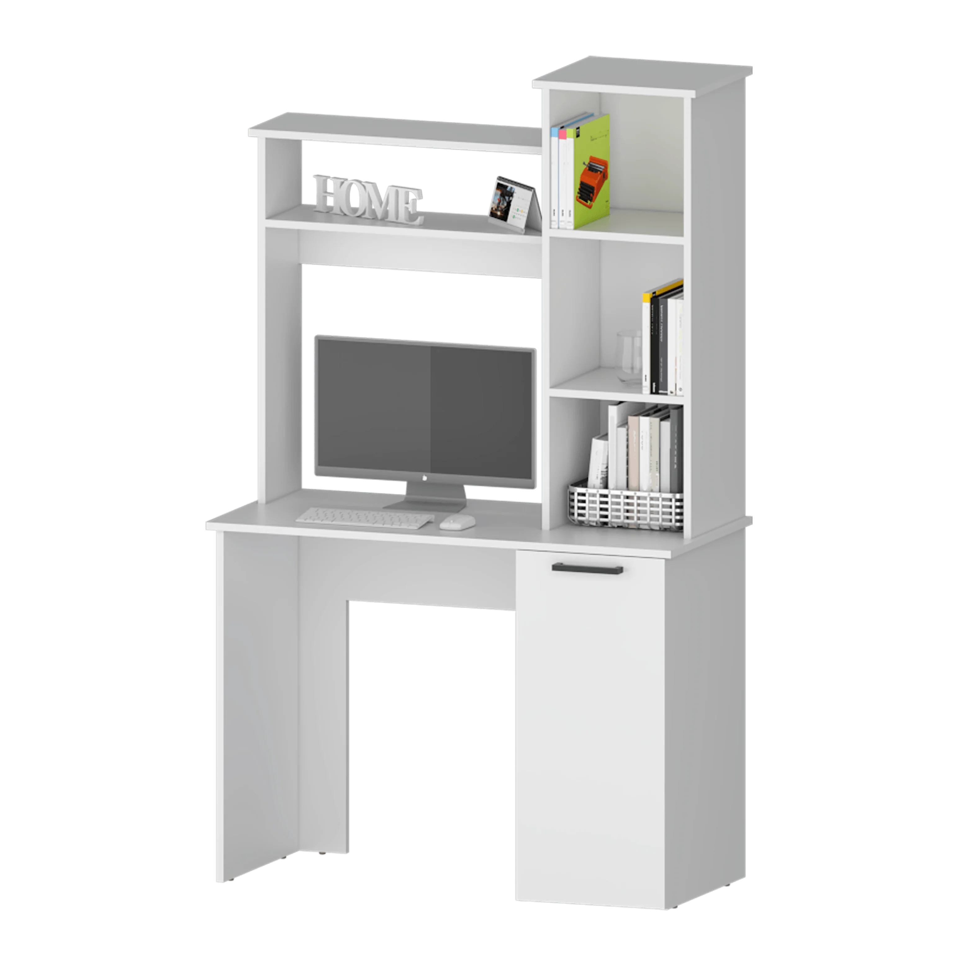 ESCRITORIO SIVAK, BLANCO, CON UNA PUERTA ABATIBLE Y ESPACIO PARA UBICAR OBJETOS ZF - Image 4