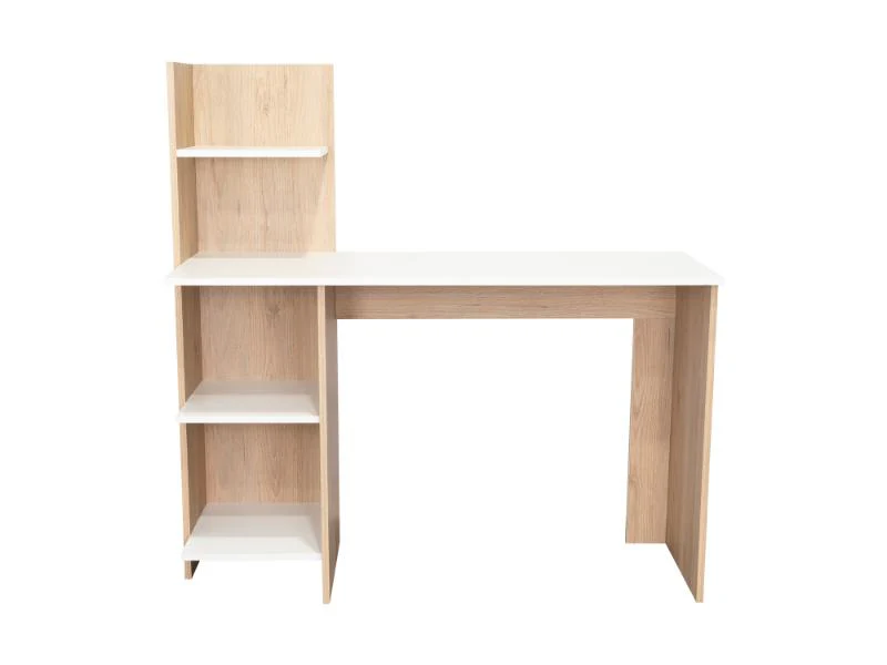 ESCRITORIO VILNA, ROVERE Y BLANCO, CON AMPLIA SUPERFICIE DE TRABAJO - Image 5