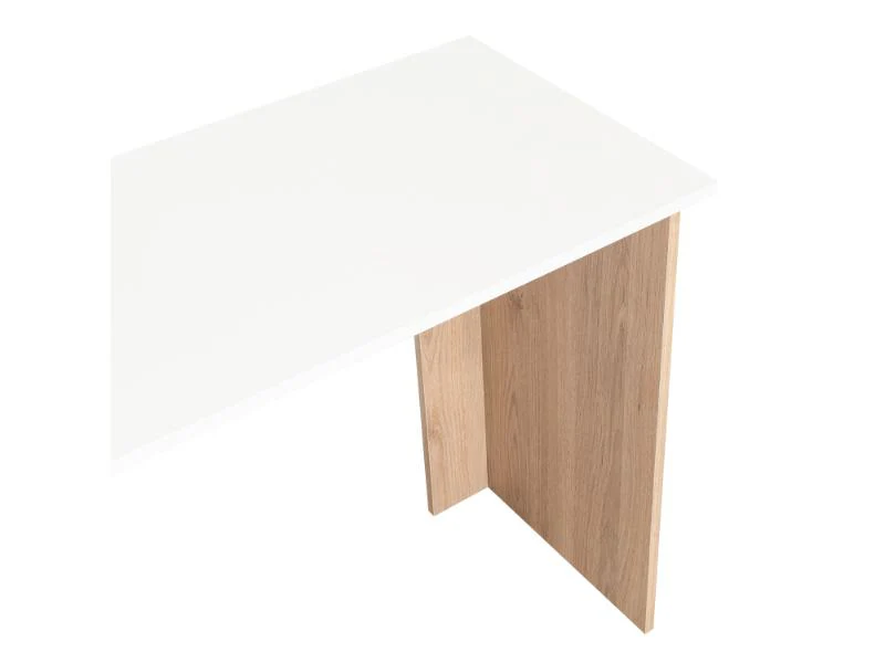 ESCRITORIO VILNA, ROVERE Y BLANCO, CON AMPLIA SUPERFICIE DE TRABAJO - Image 7