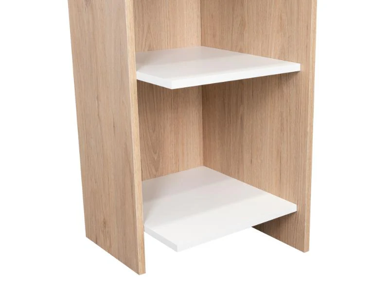 ESCRITORIO VILNA, ROVERE Y BLANCO, CON AMPLIA SUPERFICIE DE TRABAJO - Image 9