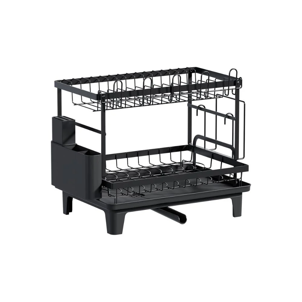 Escurridor De Platos Flow, Negro, Metalico de 2 niveles - Image 10