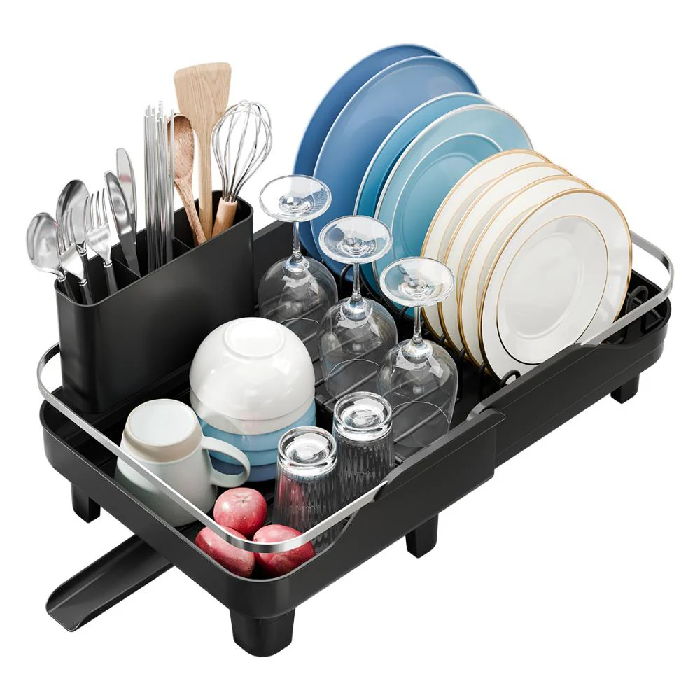 Escurridor De Platos Pureza, Negro, Metalico Cromado Expandible - Image 2