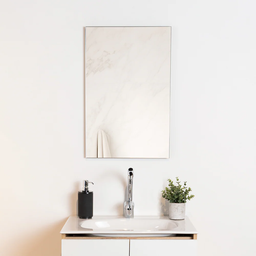 ESPEJO RECTANGULAR BOLONIA, GRIS, DISEÑO MODERNO