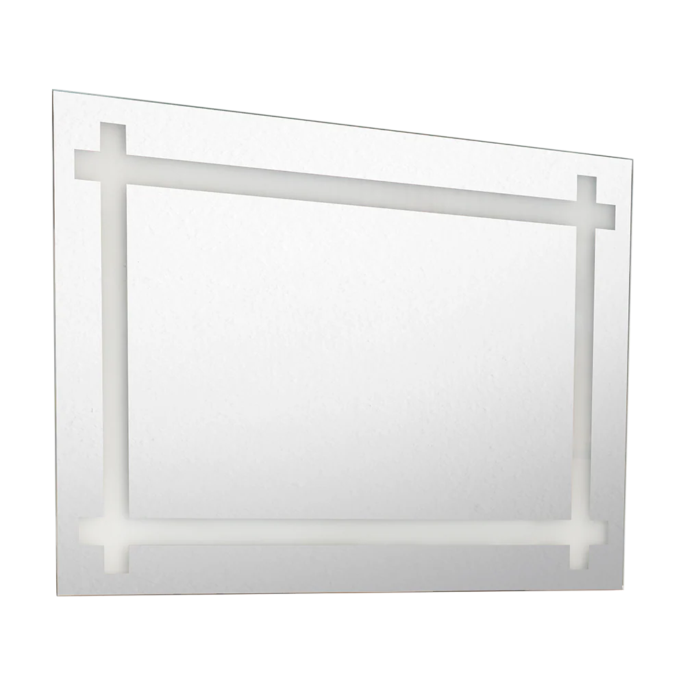 ESPEJO RECTANGULAR BRONI, GRIS, CON DISEÑO EN SANDBLASTING - Image 3