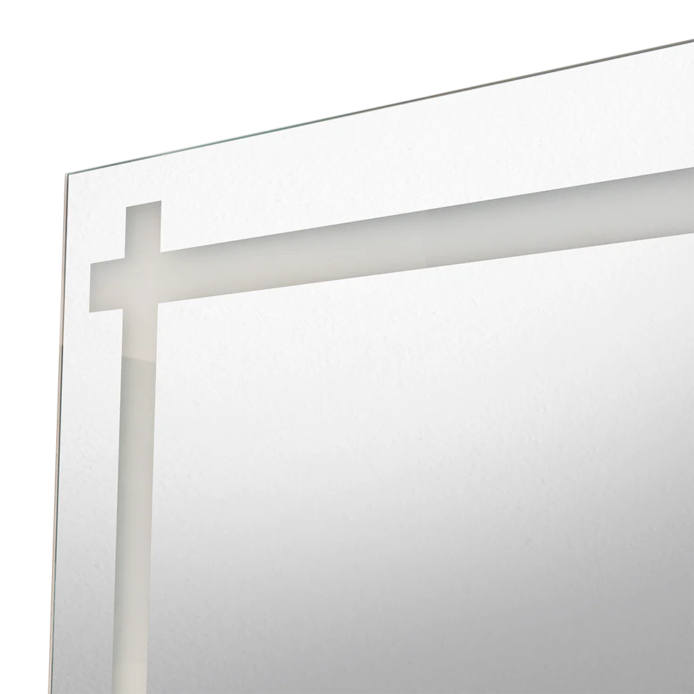 ESPEJO RECTANGULAR BRONI, GRIS, CON DISEÑO EN SANDBLASTING - Image 9