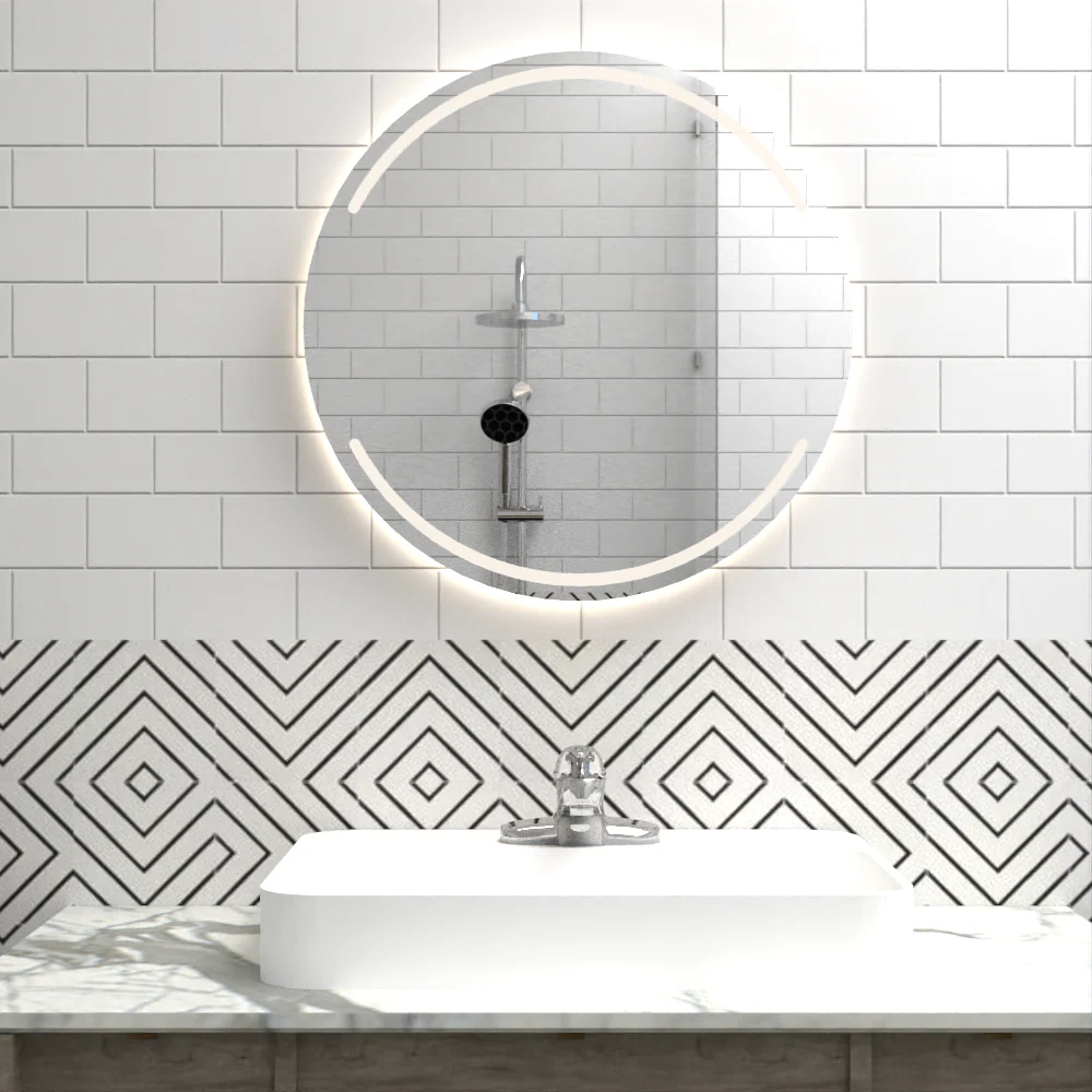 Espejo Circular Dallas, con Luz Led
