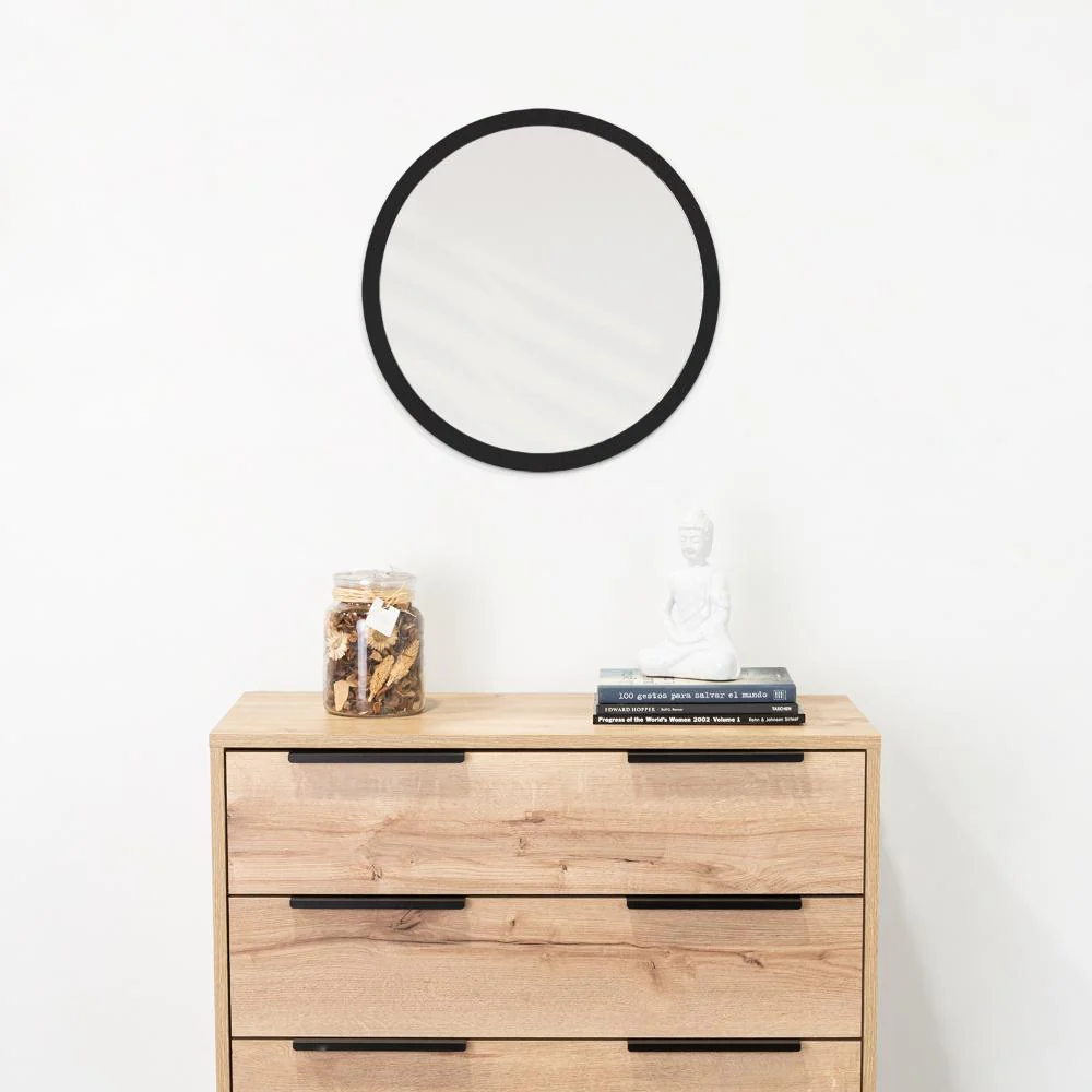 ESPEJO CIRCULAR ELI 60, NEGRO
