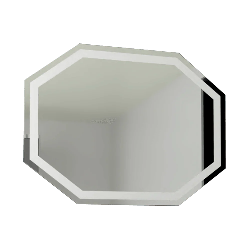 ESPEJO HEXAGONAL MIZU, GRIS, CON LUZ LED - Image 2
