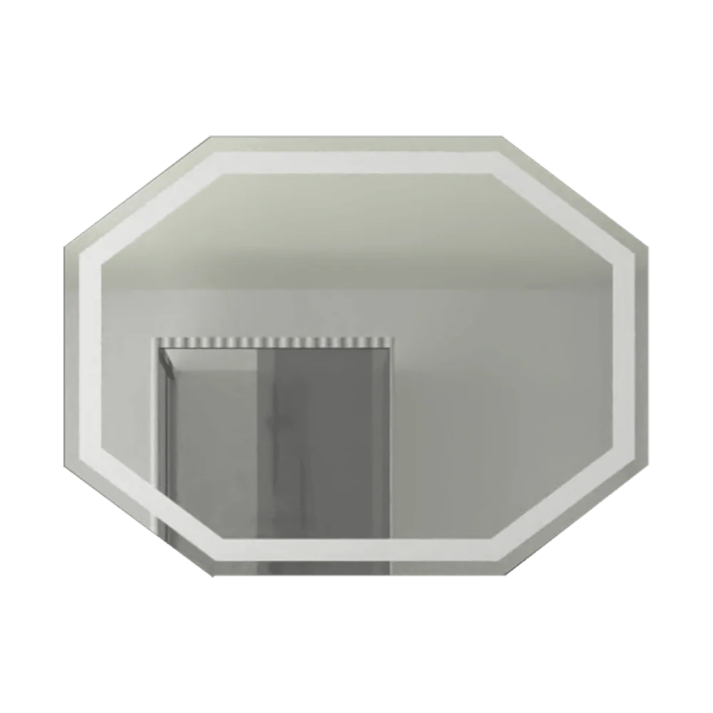 ESPEJO HEXAGONAL MIZU, GRIS, CON LUZ LED - Image 3
