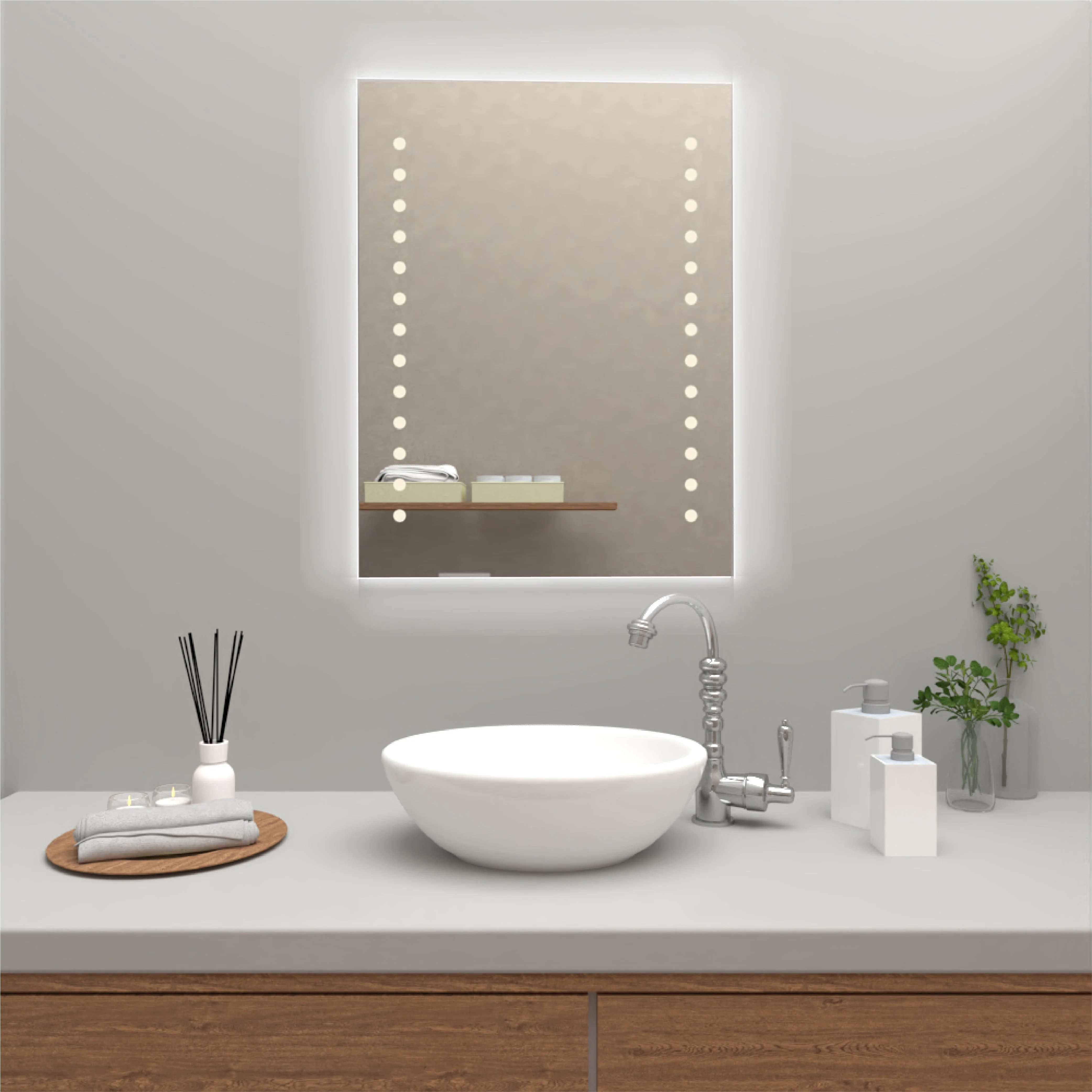 ESPEJO RECTANGULAR TROY, CON LUZ LED - Image 2