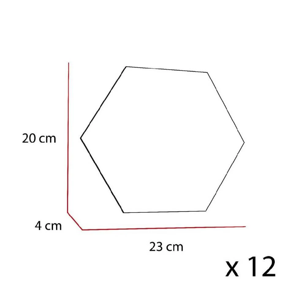ESPEJO HEXAGONAL LIRIO, GRIS, DISEÑO MODERNO - Image 5