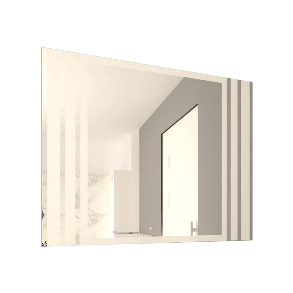 ESPEJO RECTANGULAR APOLO, GRIS, CON LUZ LED Y BOTÓN TOUCH - Image 2
