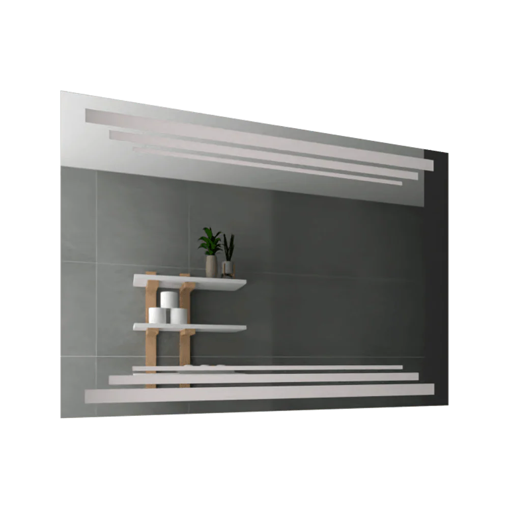 ESPEJO RECTANGULAR BARÚ, GRIS, CON LUZ LED - Image 3