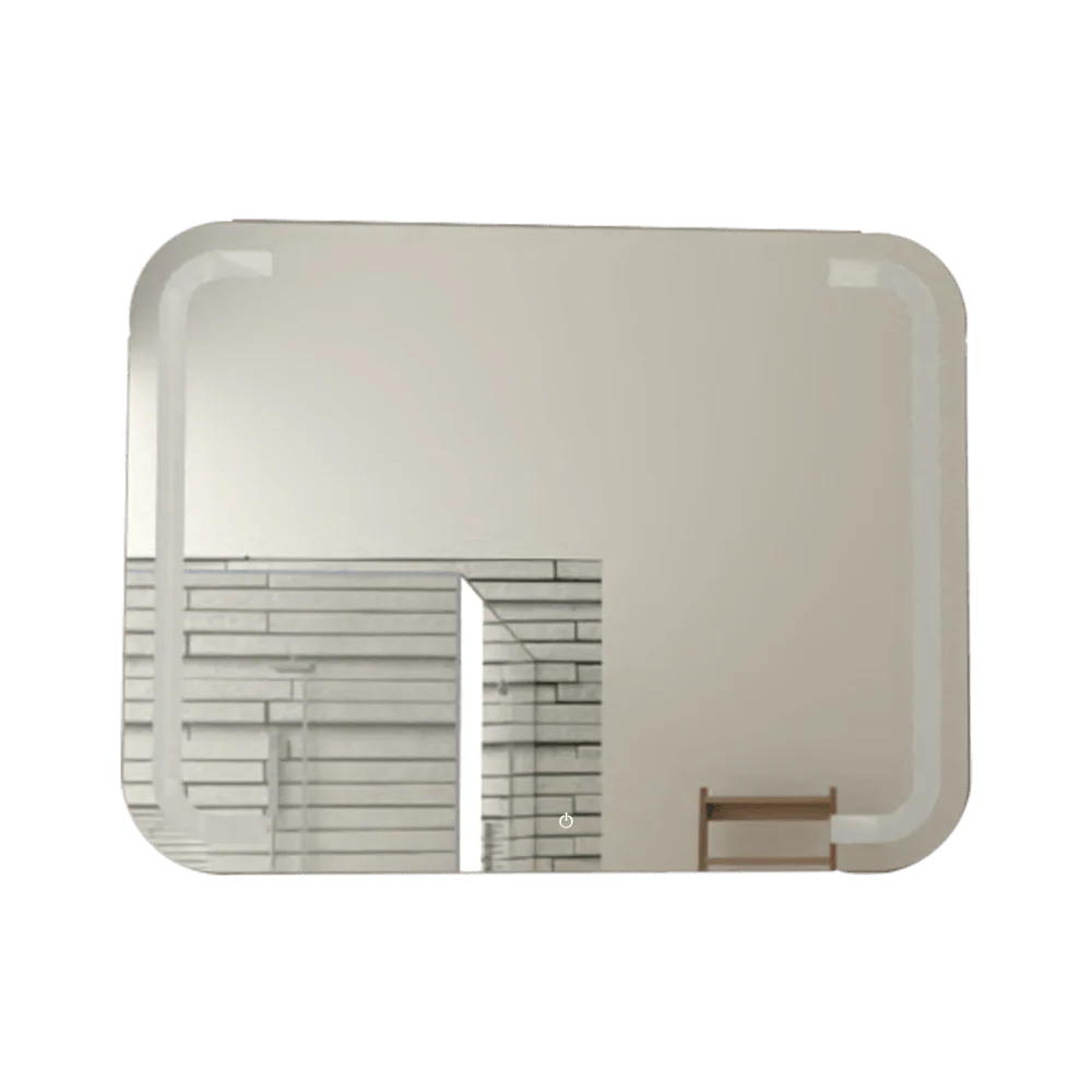ESPEJO RECTANGULAR BROWN, GRIS, CON LUZ LED Y BOTÓN TOUCH - Image 3