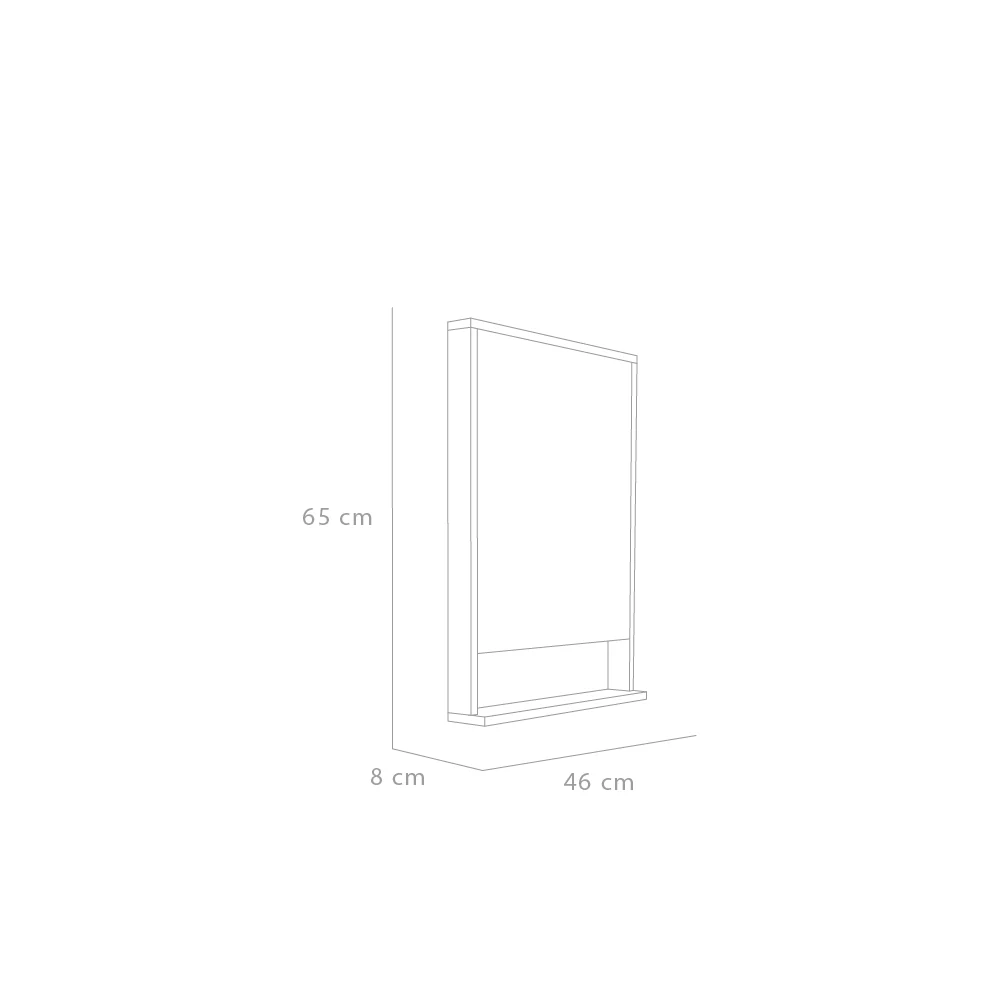 Espejo Rectangular Dakar, Color Madera Clara - Image 8