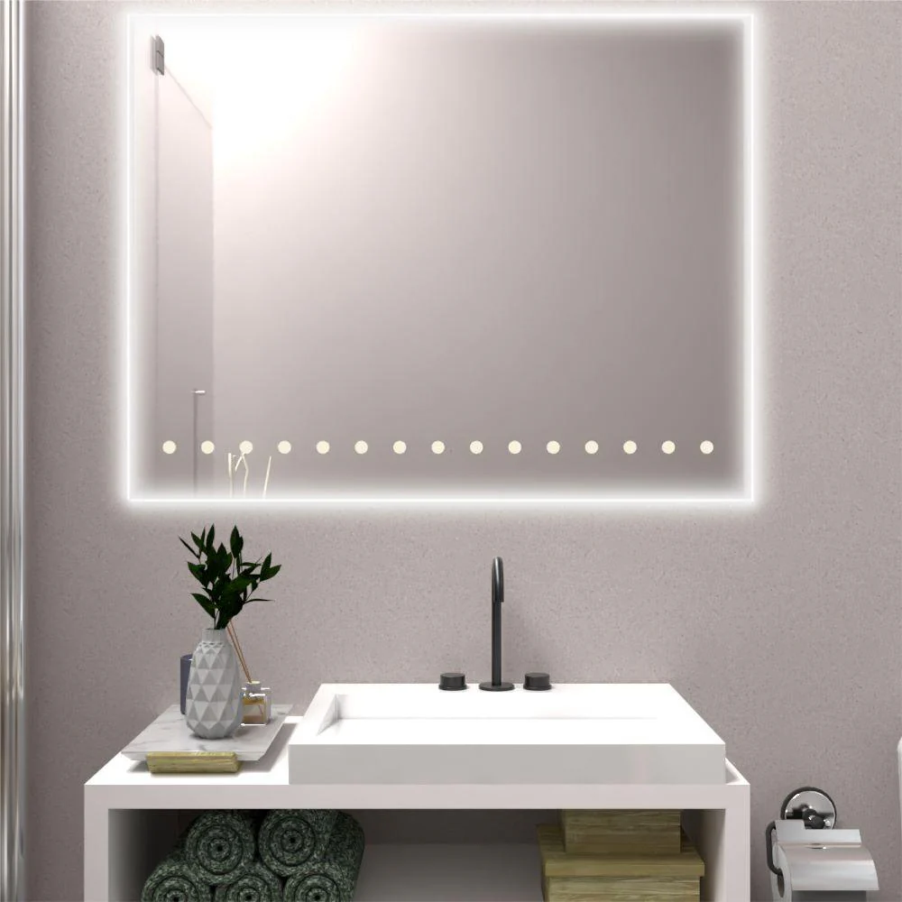 ESPEJO RECTANGULAR OSIRIS, GRIS, CON LUZ LED - Image 2