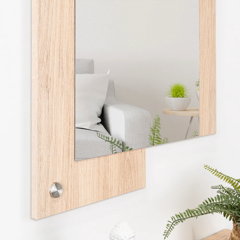 ESPEJO RECTANGULAR PADUK, COLOR MADERA CLARA - Image 3