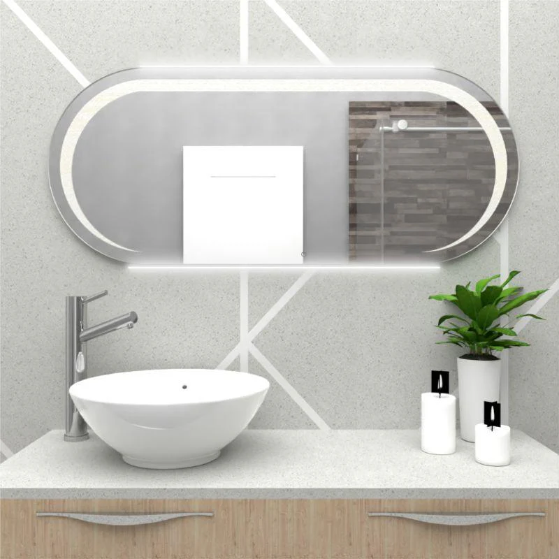 ESPEJO RECTANGULAR VERÓN, GRIS, CON LUZ LED Y BOTÓN TOUCH - Image 4