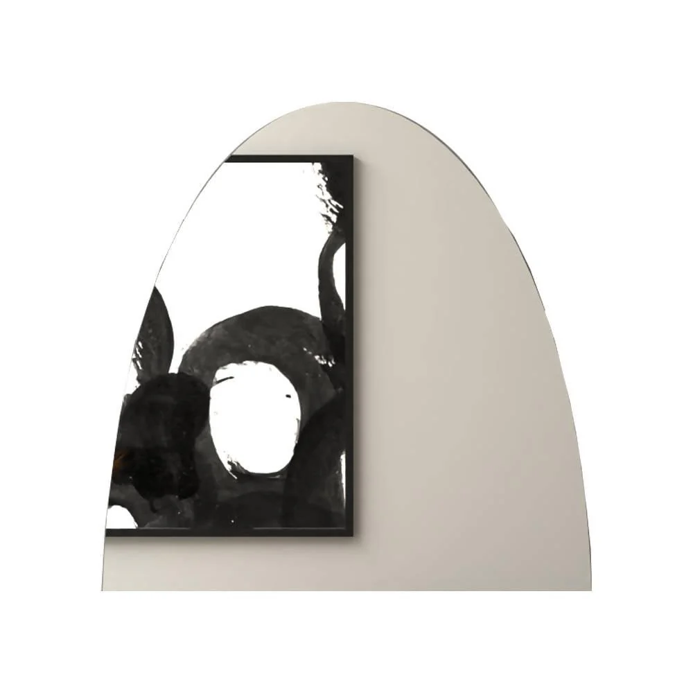 ESPEJO SEMI OVALADO SORANO, GRIS, DISEÑO MODERNO - Image 3