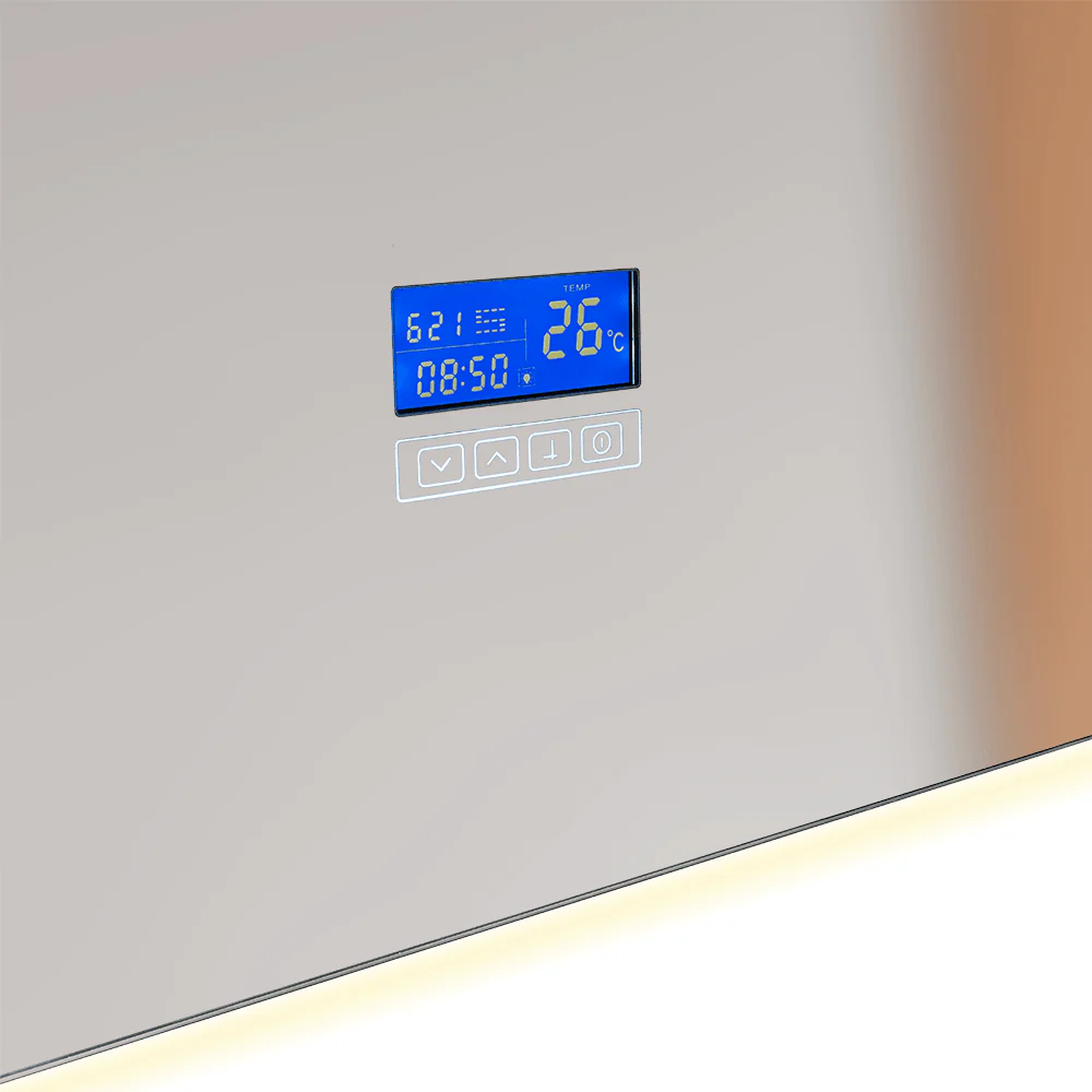ESPEJO RECTANGULAR TEMPO, PANTALLA TOUCH INDICA FECHA, HORA Y TEMPERATURA - Image 4