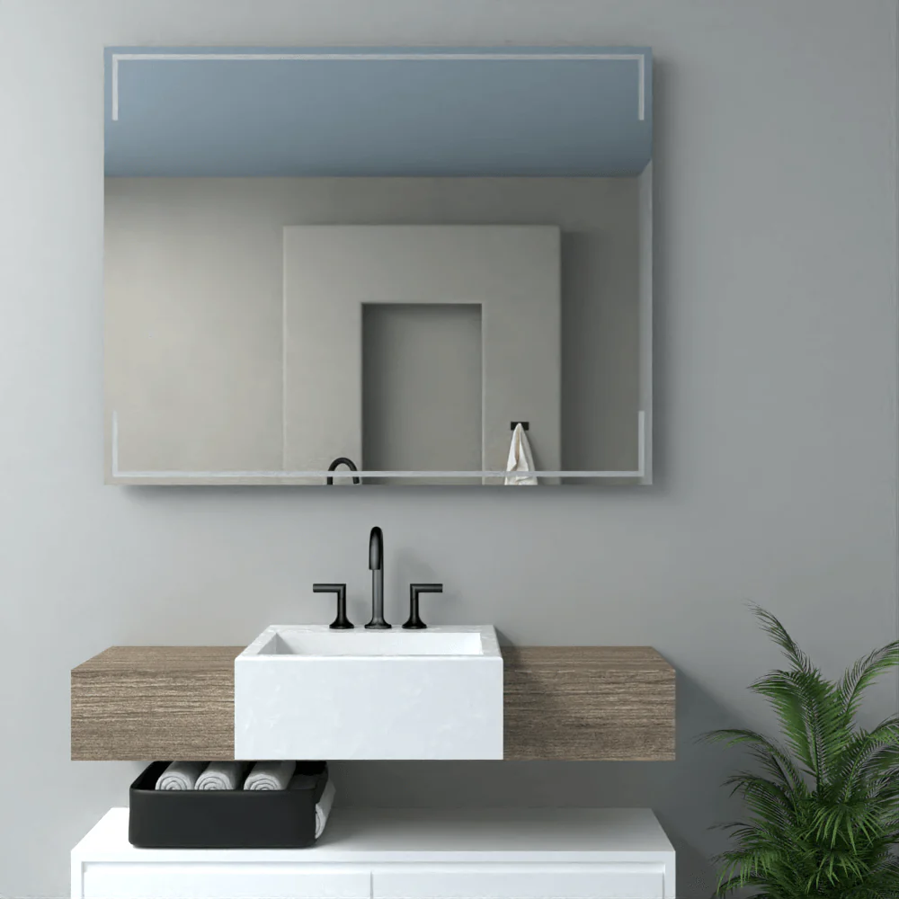 ESPEJO RECTANGULAR TERRANOVA, GRIS, DISEÑO MODERNO - Image 2