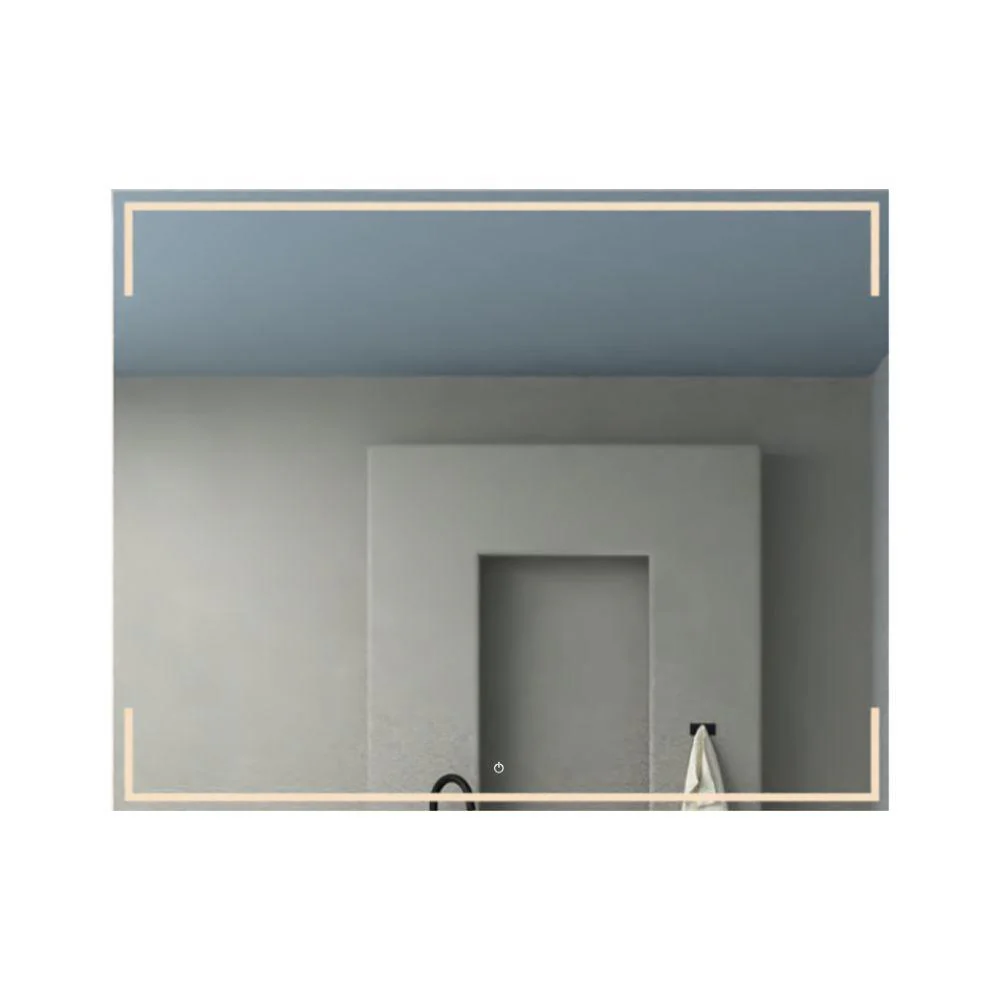 ESPEJO RECTANGULAR TERRANOVA, GRIS, CON LUZ LED Y BOTÓN TOUCH - Image 4