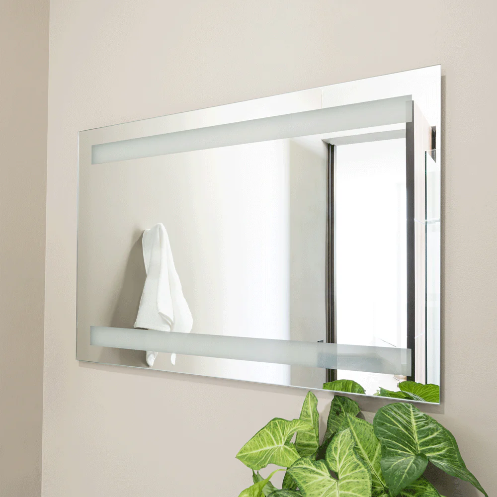 ESPEJO RECTANGULAR UDINE, GRIS, DISEÑO MODERNO