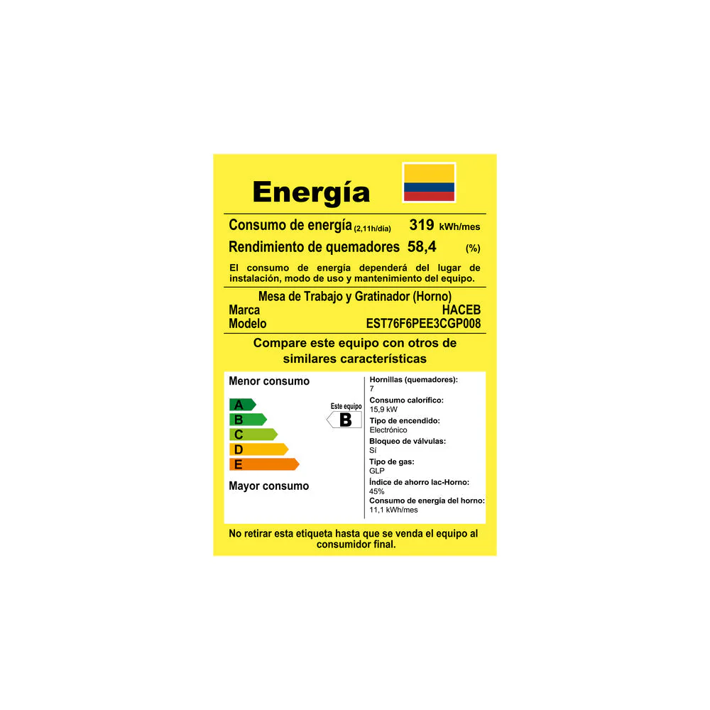 Estufa De Piso En Cristal Haceb De 76 Cm Gas Propano, Negro - Image 17