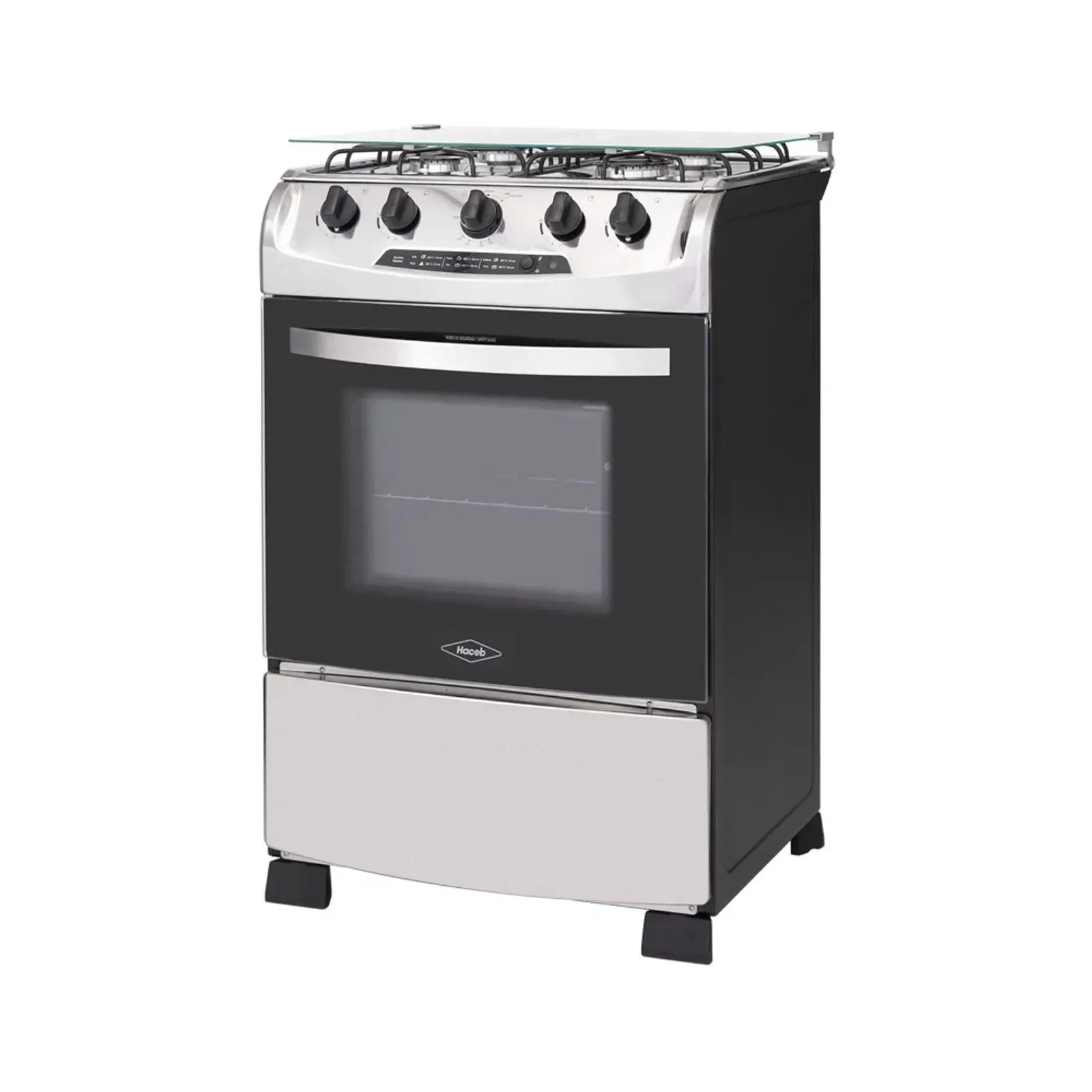 Estufa Orégano Haceb 60 cms negra-inox gas natural - Image 2