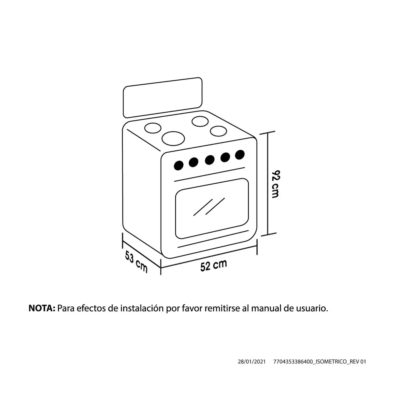 Estufa Romero Ultra Haceb 50 cms Gas Propano Inox - Image 5