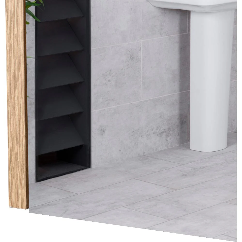 GABINETE DE BAÑO AGNI, CAFÉ CLARO, CON DOS PUERTAS Y ESPACIO PARA ALMACENAR OBJETOS - Image 11