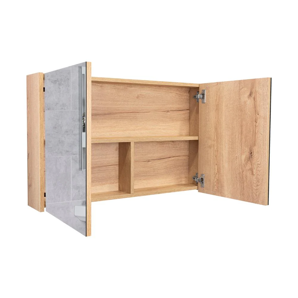 GABINETE DE BAÑO AGNI, CAFÉ CLARO, CON DOS PUERTAS Y ESPACIO PARA ALMACENAR OBJETOS - Image 7