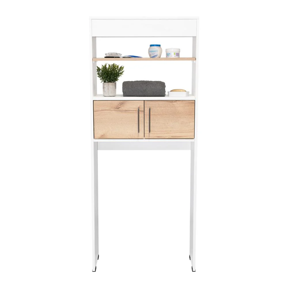 GABINETE DE BAÑO AQUA 5, CAFÉ CLARO Y BLANCO DUQUEZA , CON DOS PUERTAS PARA SU ALMACENAMIENTO - Image 5