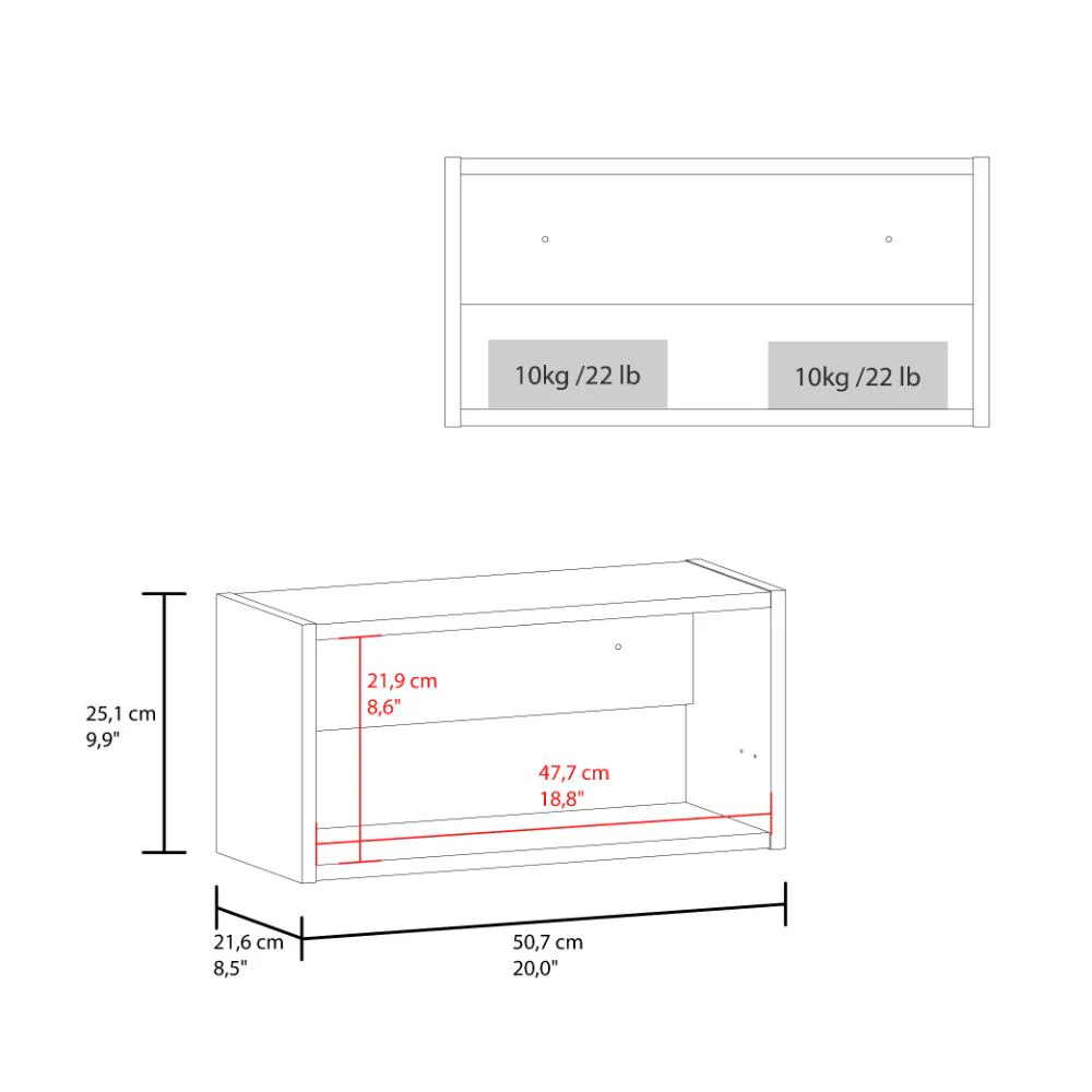 GABINETE DE BAÑO ELSAH, KRONOS BLANCO, CON ESPACIO PARA COLOCAR OBJETOS ZF - Image 8