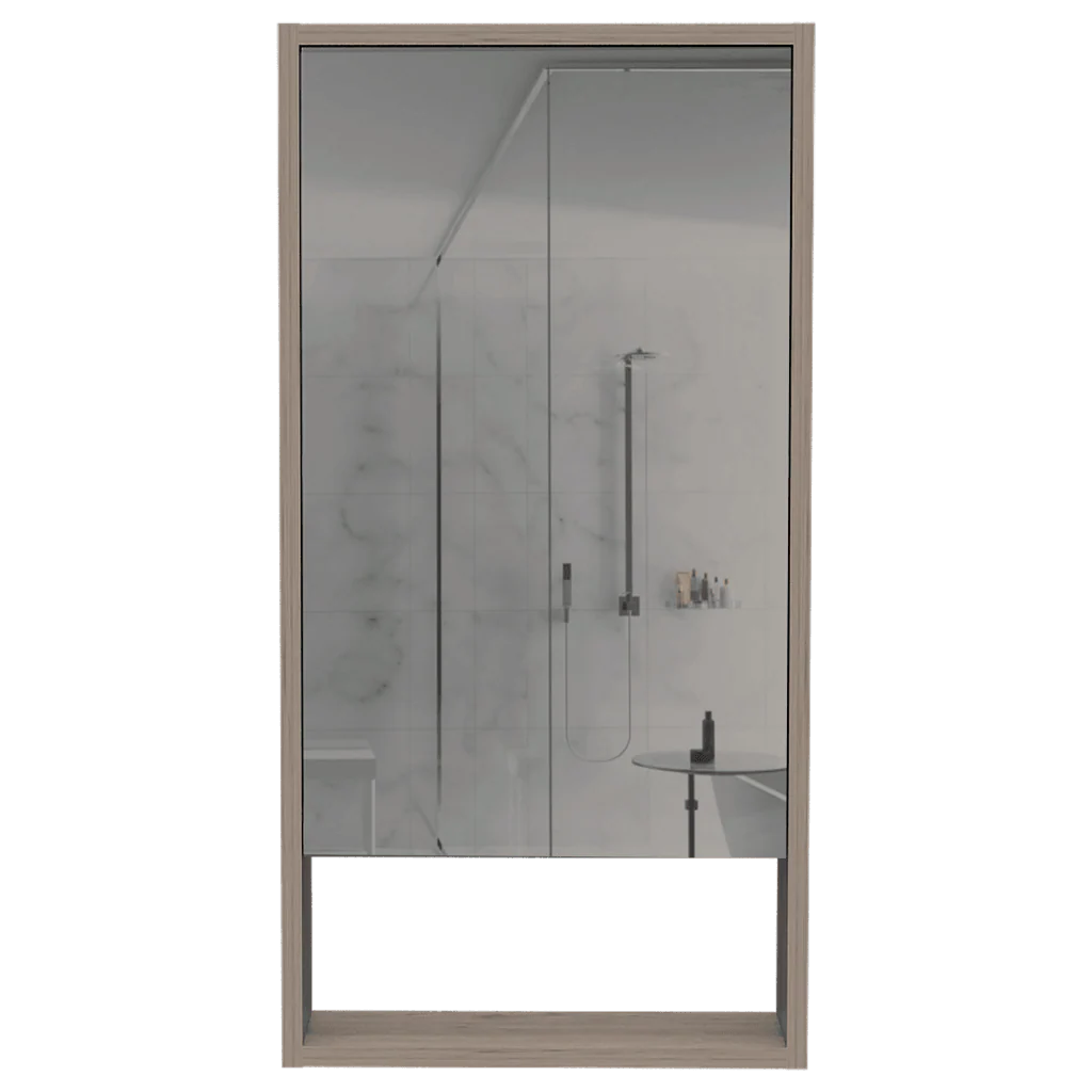 GABINETE DE BAÑO MERÍN, HUMO, CON ESPEJO Y TRES ENTREPAÑOS ZF - Image 6