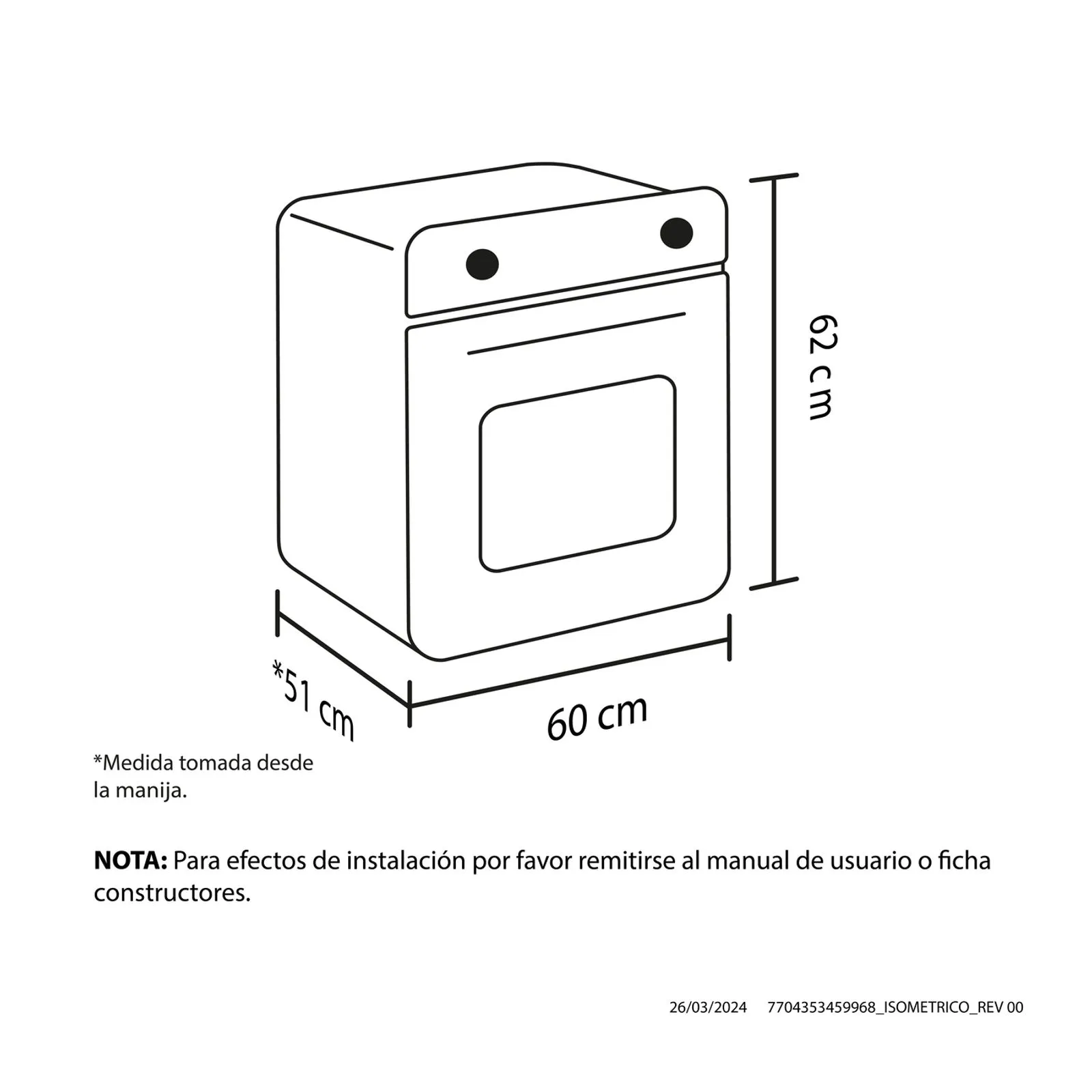 Horno mixto 60 cm PA inox negro gas propano 120V Haceb - Image 4