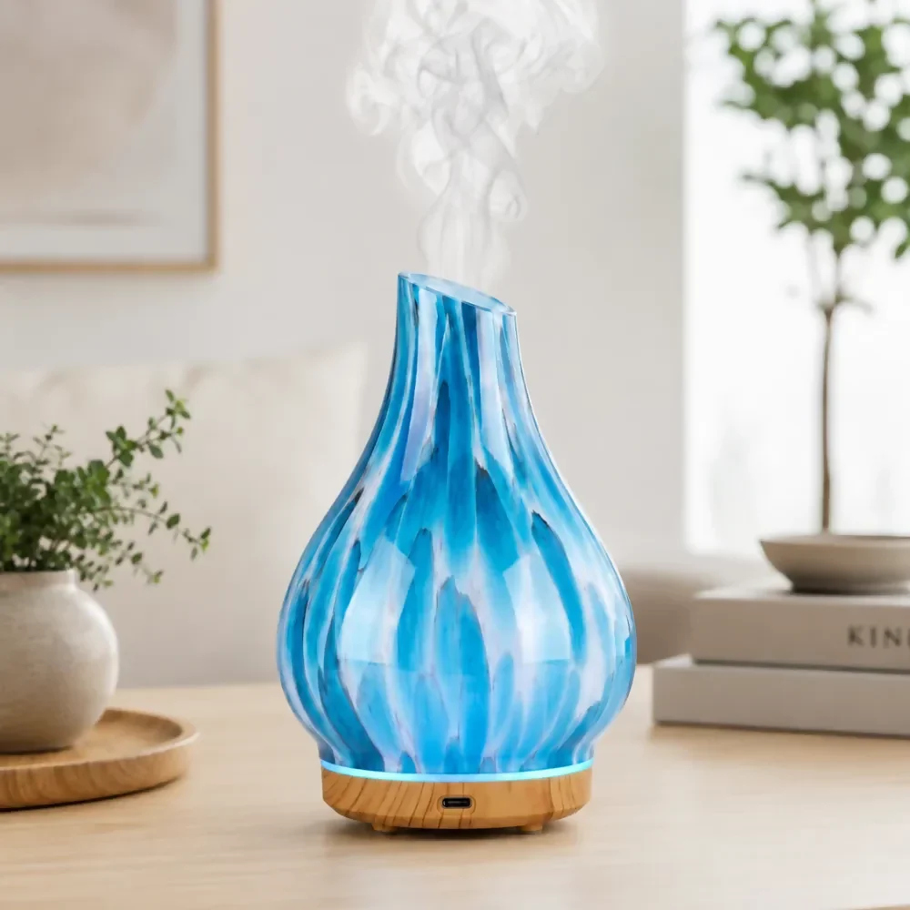 HUMIDIFICADOR DIFUSOR AROMAS ELÉCTRICO VIDRIO JARRÓN PREMIUM - Image 2