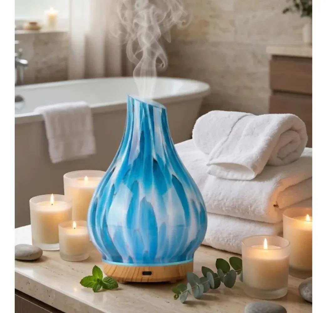 HUMIDIFICADOR DIFUSOR AROMAS ELÉCTRICO VIDRIO JARRÓN PREMIUM - Image 3