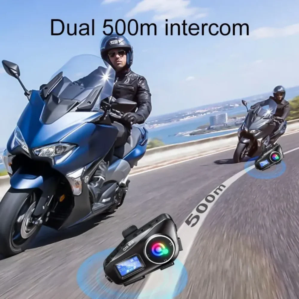 INTERCOMUNICADOR CASCO MOTO Q58MAX BLUETOOTH FM 2 UNIDADES - Image 4