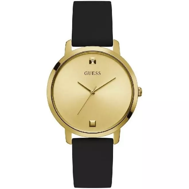 GUESS-GW0004L1- NOVA WOMEN 40 MM STAINLESS STEEL DORADO-NEGRO SILICONA QUARTZ - Image 2