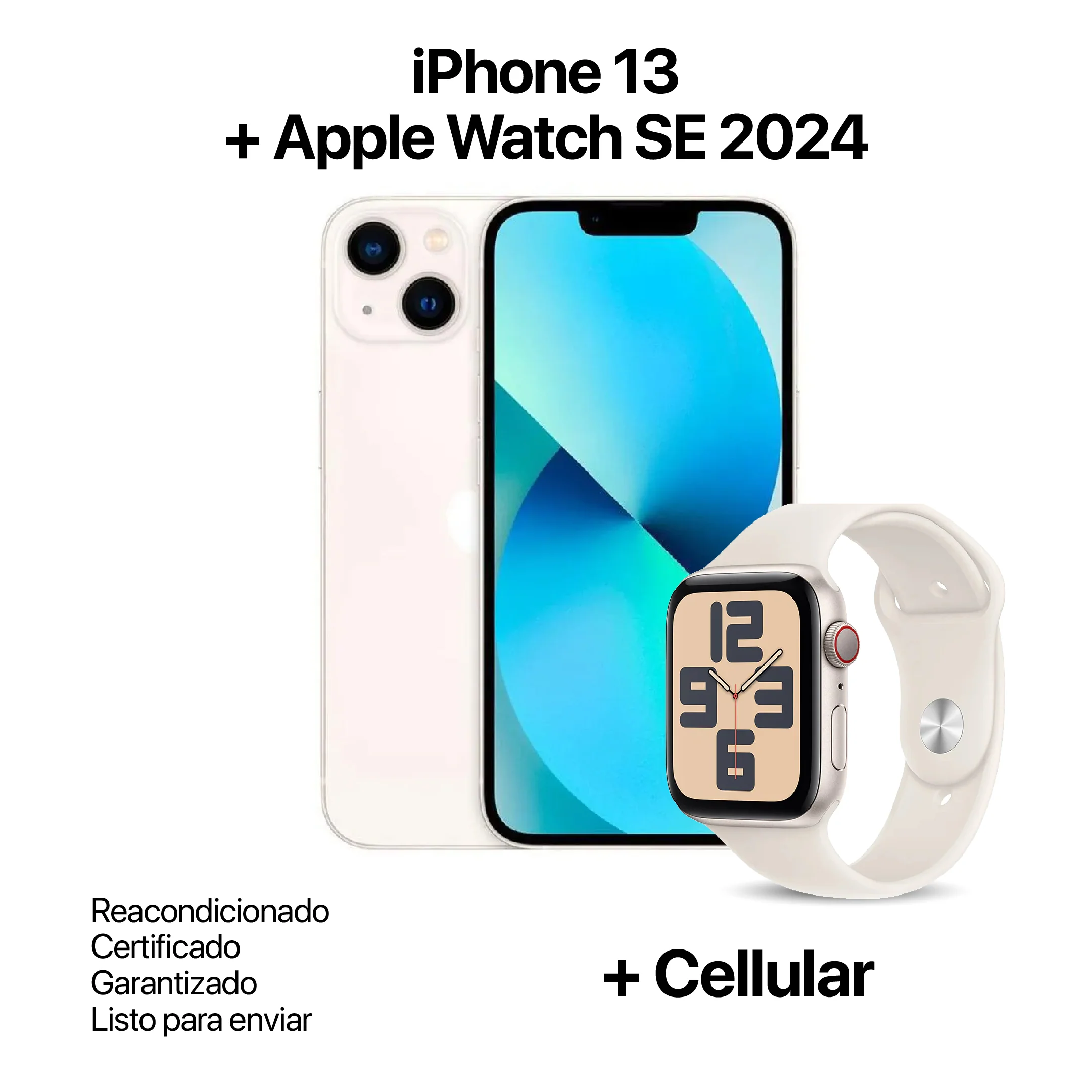 IPHONE 13 128GB REACONDICIONADO + APPLE WATCH SE 2024 40MM + CELLULAR - Image 2