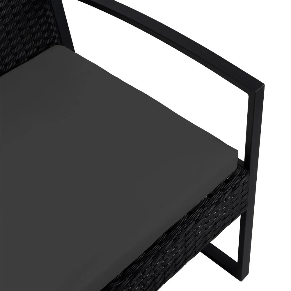 JUEGO DE SALA EXTERIOR GRANATE, NEGRO, CON MARCO DE ACERO GALVANIZADO ACABADO EN POLVO Y DOS SILLAS - Image 17