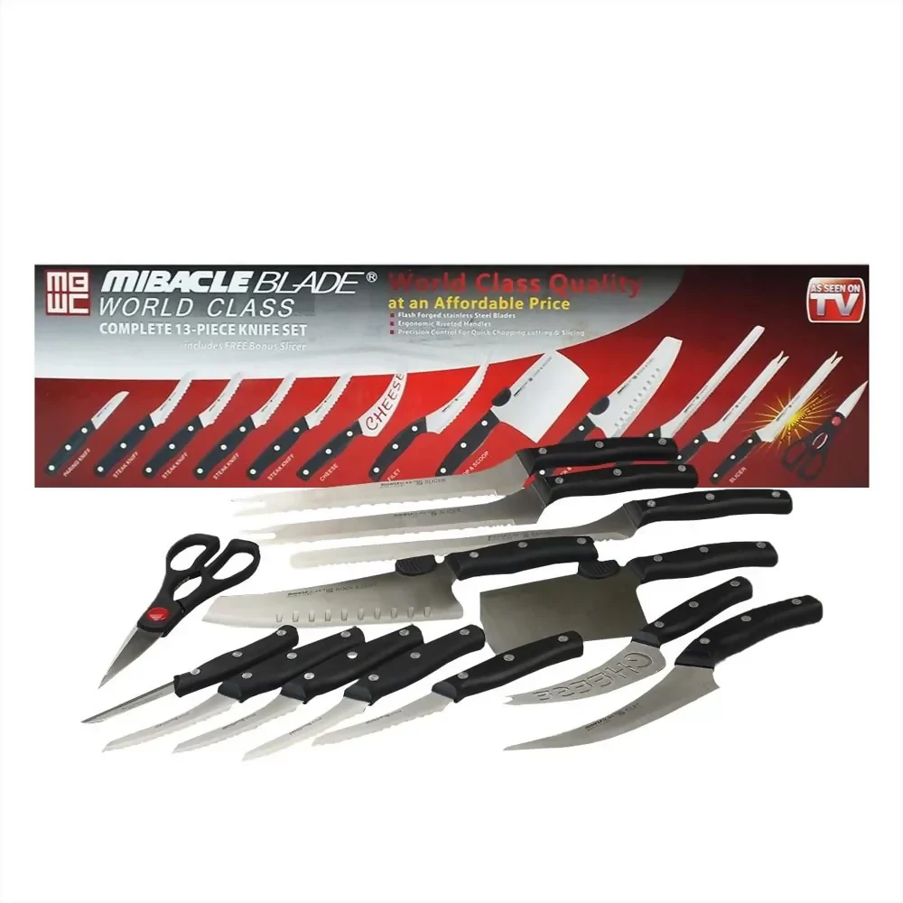 JUEGO DE SET CUCHILLOS PROFESIONALES CHEF MIBACLE BLADE 13 P ✅ - Image 3