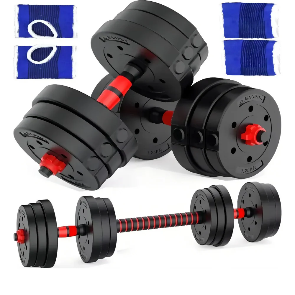 KIT 3 EN 1 MANCUERNAS AJUSTABLES 20KG CON BARRA RECTA - Image 6
