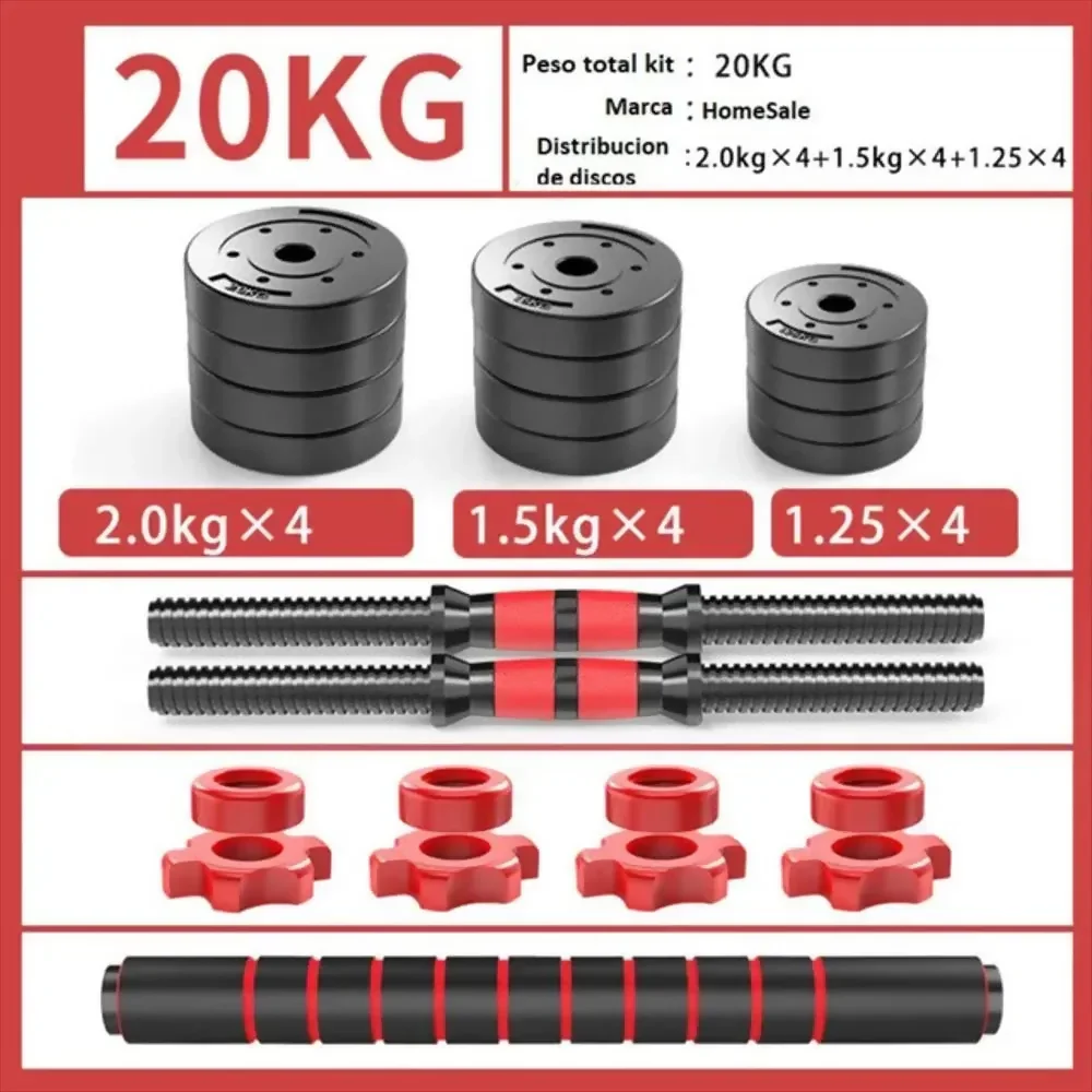 KIT DE MANCUERNAS PESAS EJERCICIO GYM CASA 20KG 40LBS TERMO FORRADA - Image 3