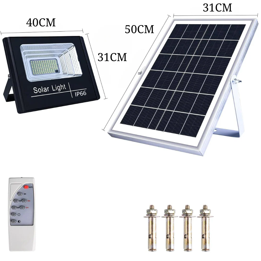 LÁMPARA REFLECTOR PANEL SOLAR JORTAN 600W IP66 RECARGABLE - Image 6