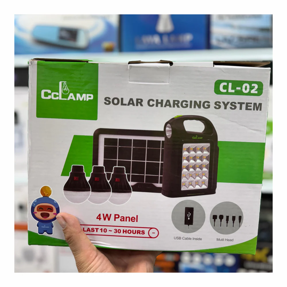 LINTERNA SOLAR MULTIFUNCIÓN BOMBILLOS LED POWER BANK CL-02 - Image 2