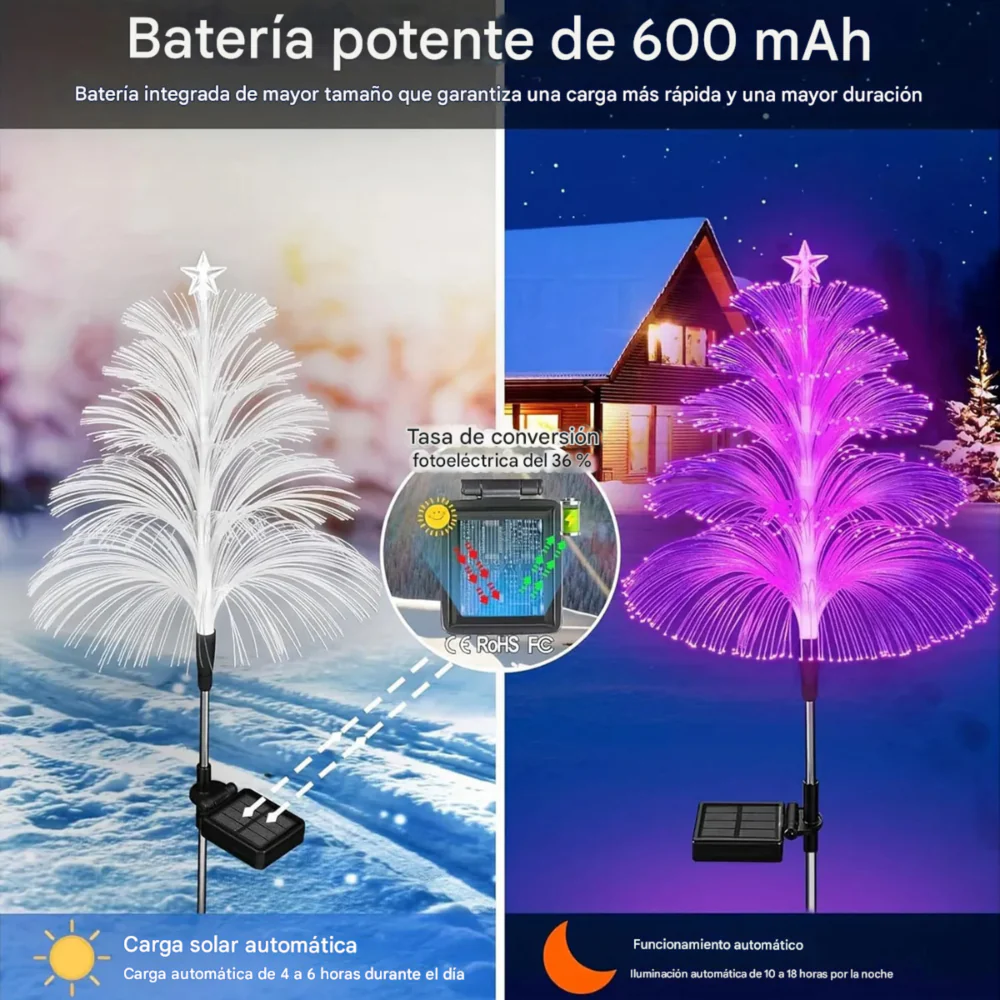 LUCES-SOLARES-NAVIDEÑAS-FUEGOS-ARTIFICIALES-ARBOL-NAVIDAD - Image 7
