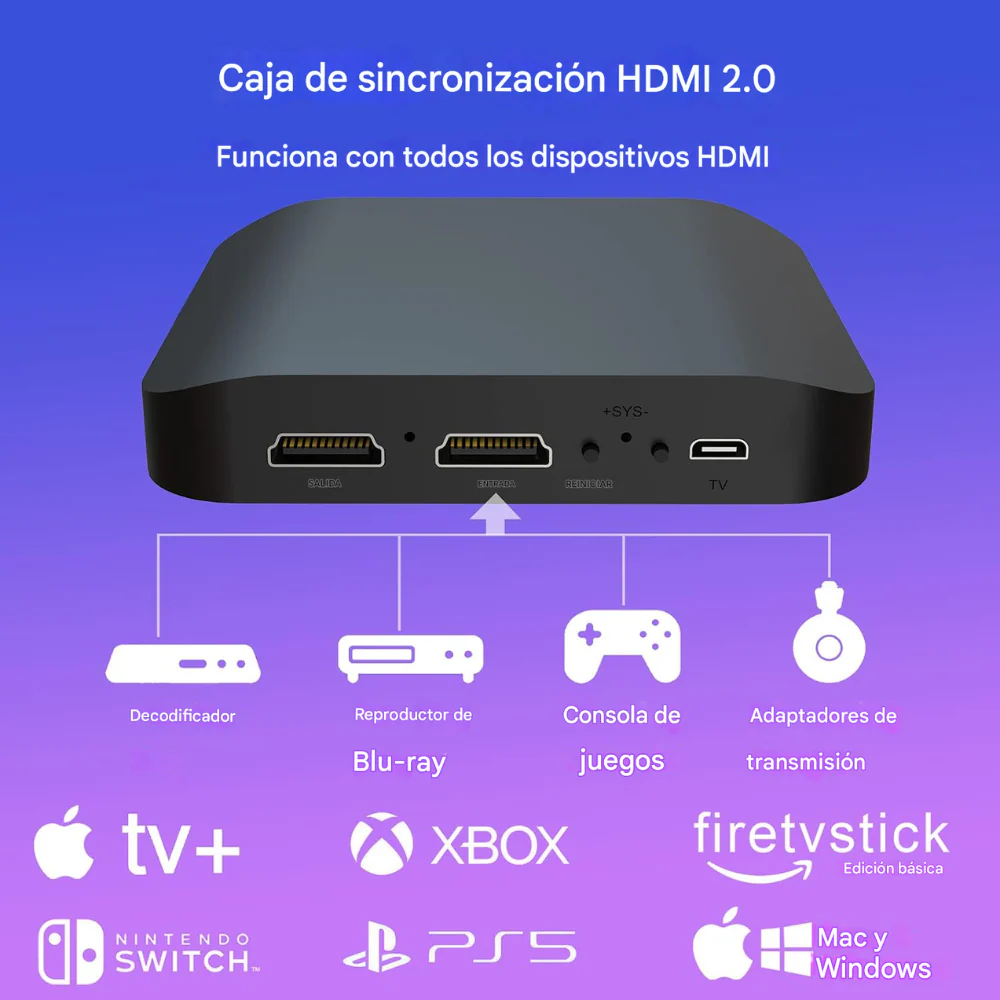 LUZ LED CINTA TV INMERSIÓN HDMI 2.0 APP CONTROL 55-65 PULGADAS - Image 2
