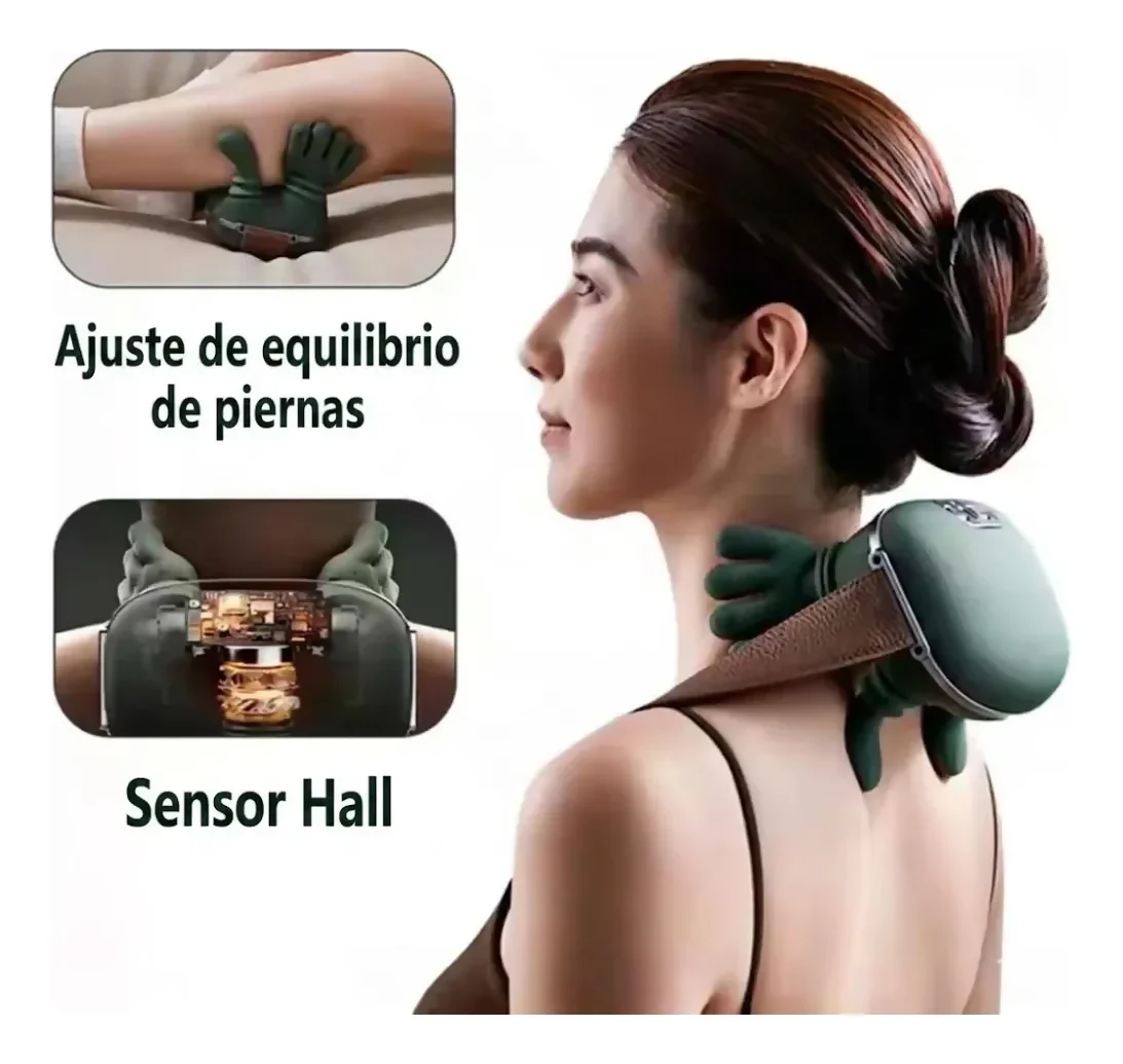 MASAJEADOR HOMBROS CUELLO CALOR TERAPIA AJUSTABLE TIPO MANO - Image 3